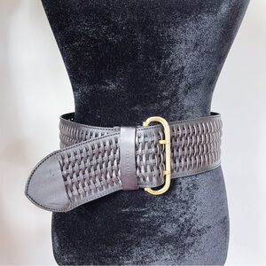 Vintage Ted Baker Black Leather Belt